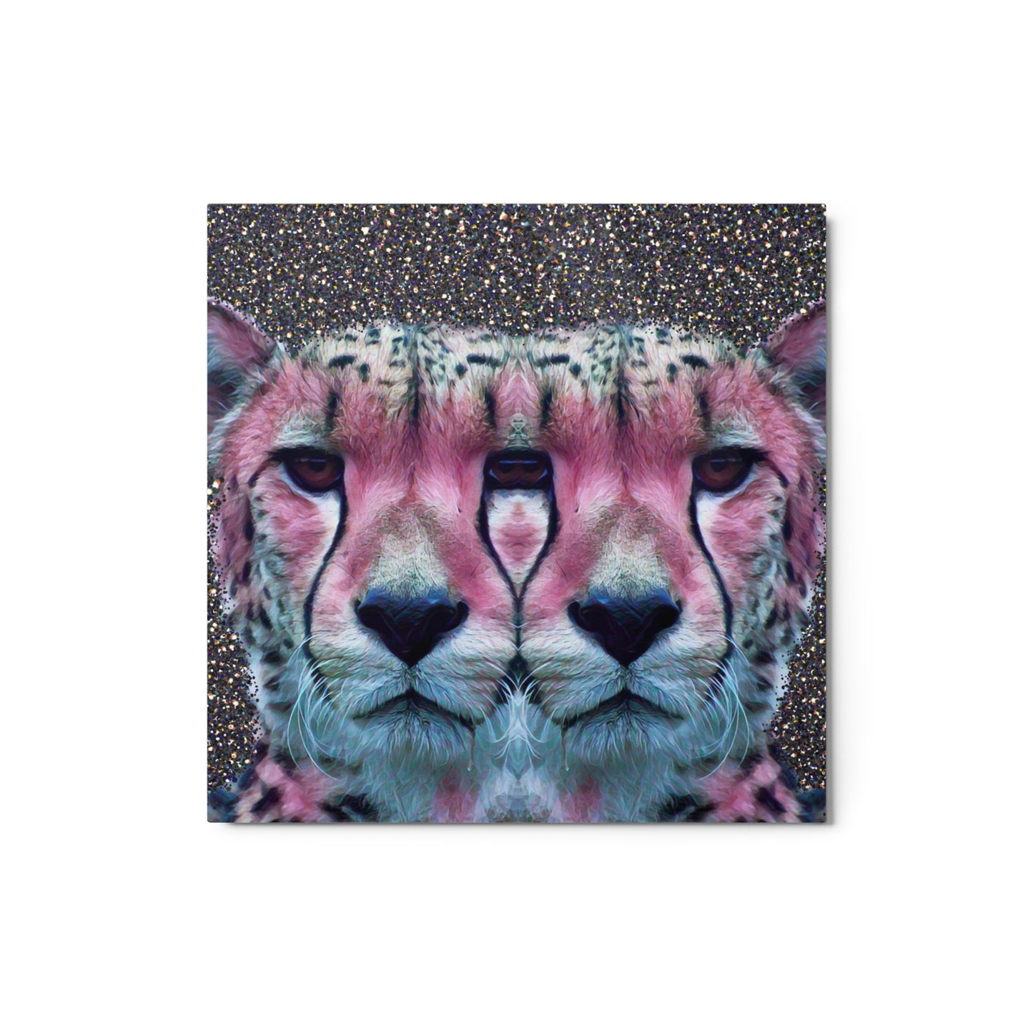 Seeing Double...Neon Cheetahs (12"x12"Metal prints)